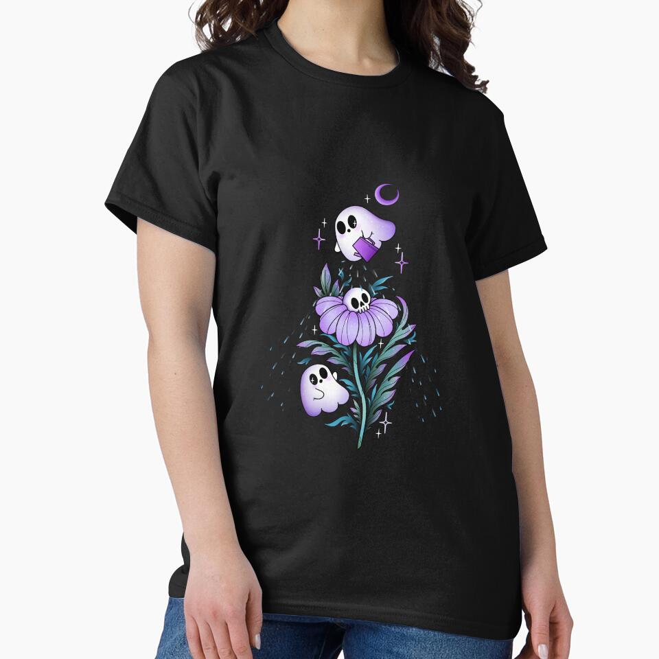 Haunted garden, ghost friends gardening by Texdoodles