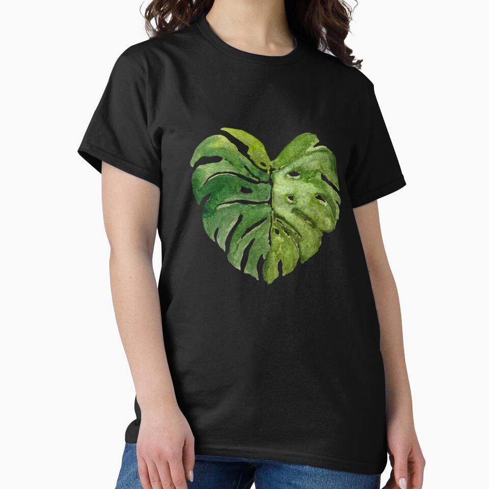 Big palm leaf watercolor illustration on black background by Yana Mustafina | Boho Soulful Designs