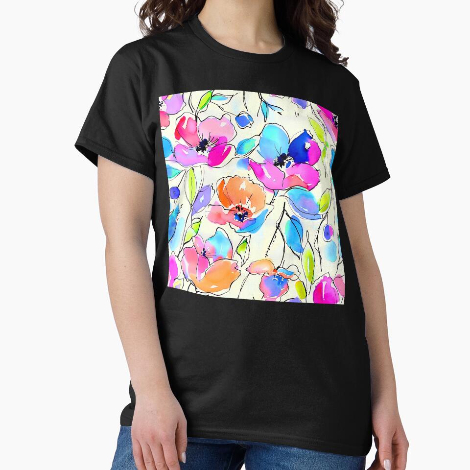 Sophisticated Floral Modern Abstract Art With Watercolor Aesthetic by DEC02