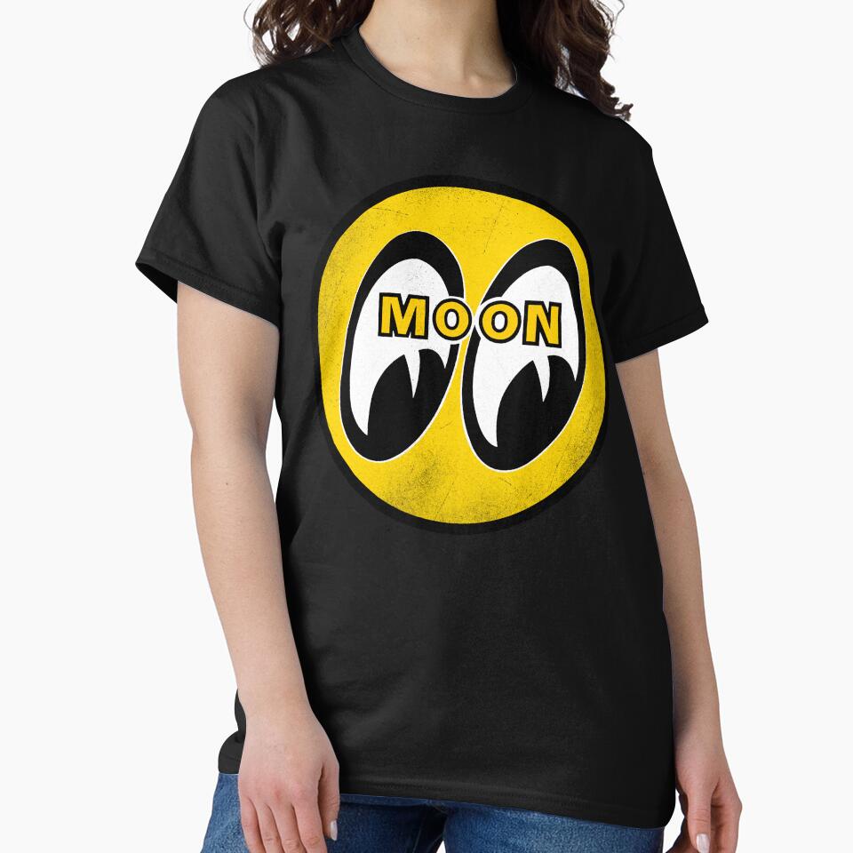 Moon Eyes, Face Moon Logo by stickersRoom