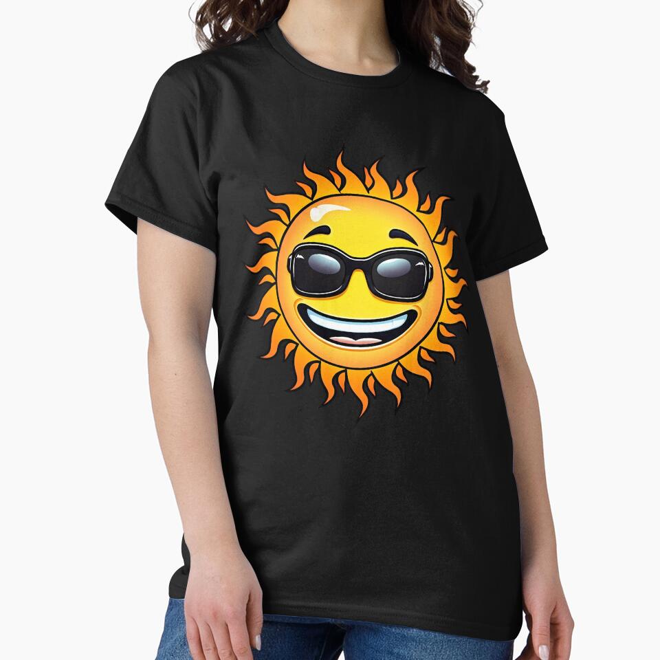 Smiling Cool Sun with Sunglasses by PrintBreeze
