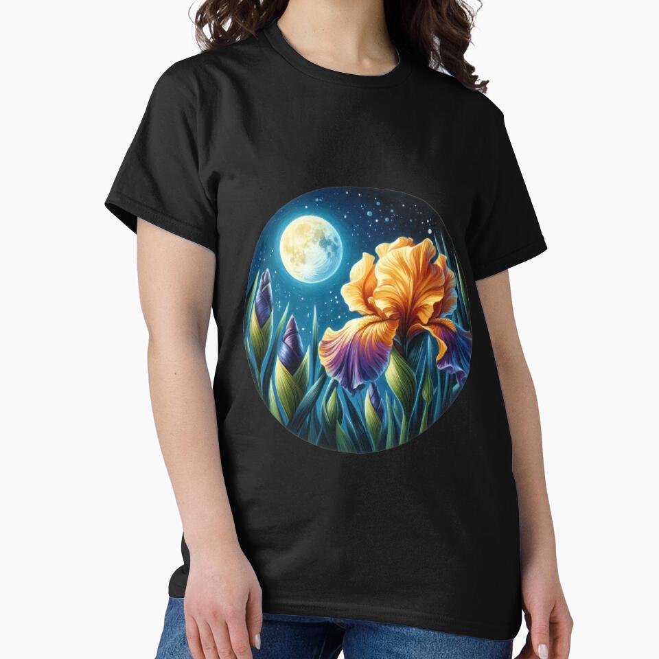 iris at night retro floral flowers by Expressions-Sel