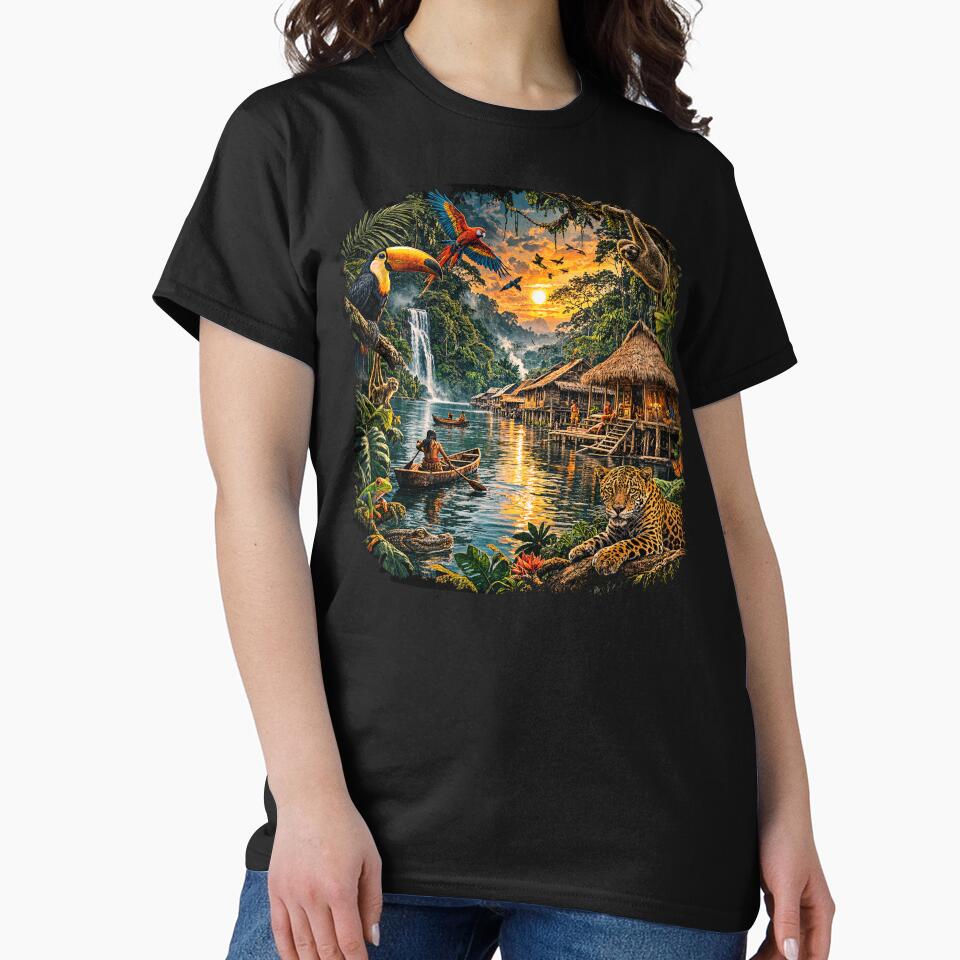 Amazon Rainforest Wildlife Sunset by hiperdinotees