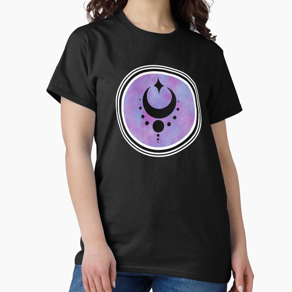 Purple Esoteric Mystical Moon Symbol by OnyxMoonDesigns