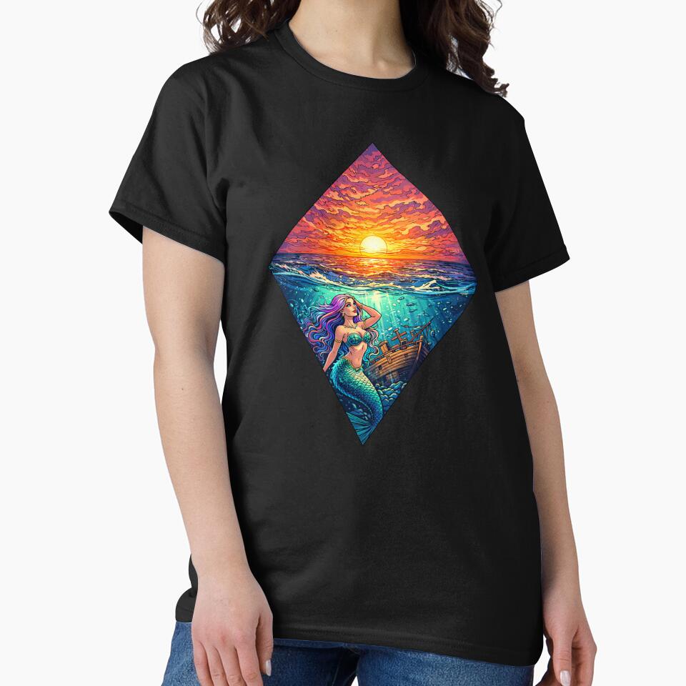 Mermaid Sunset Artwork by Planetporridge