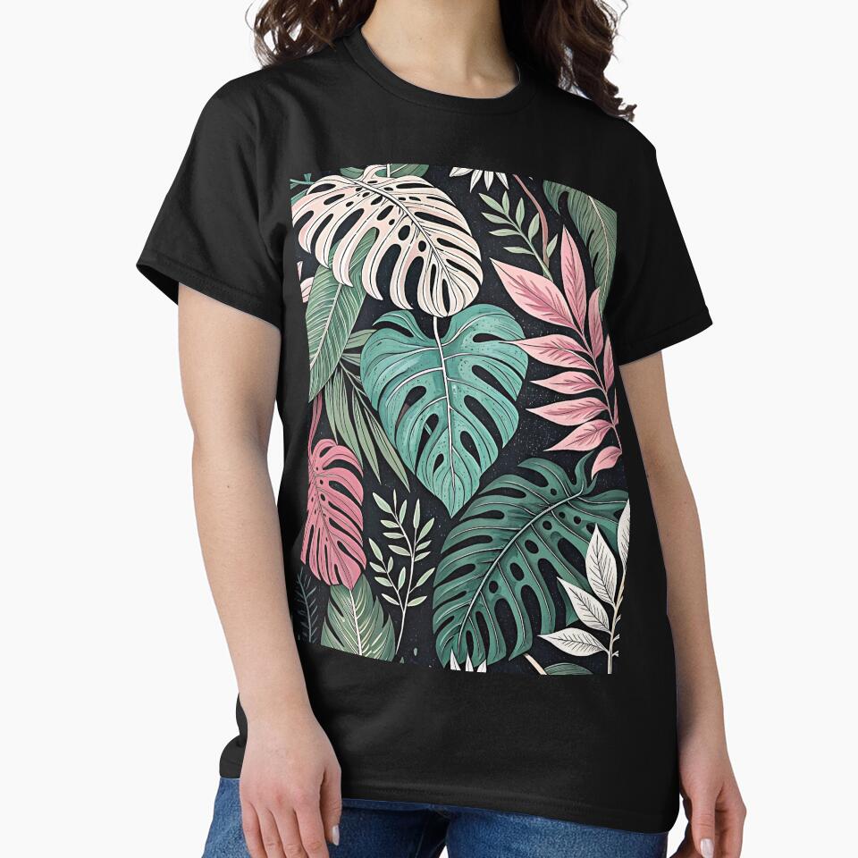 Exotic Nature Pattern with Tropical Leaves by AOCollections