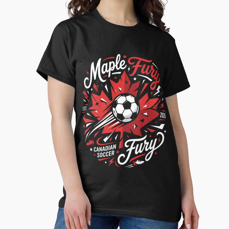 Maple Fury – Canadian Soccer Graphic Design by HappySproutArt