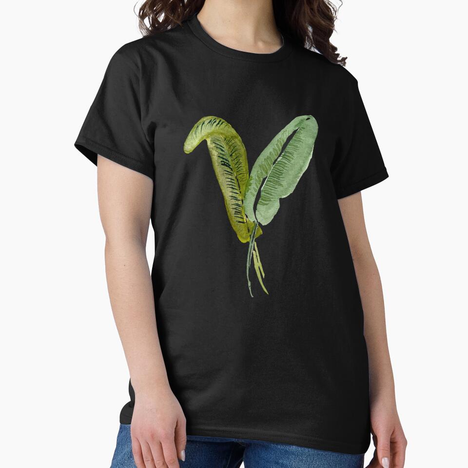 palm leaf watercolor illustration on black background by Yana Mustafina | Boho Soulful Designs