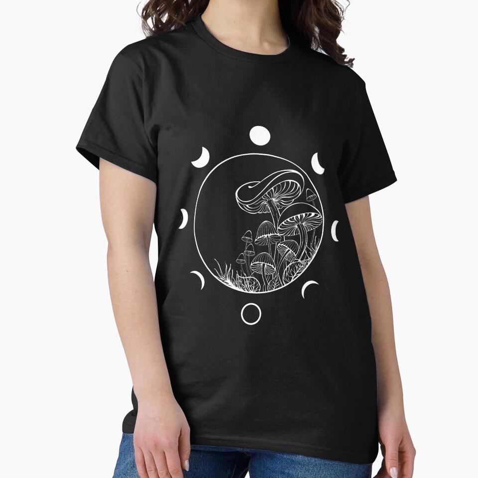 Moon Mushroom Hunting shirt Fungi Mushroom Foraging shirt design by BeeClassyDesign