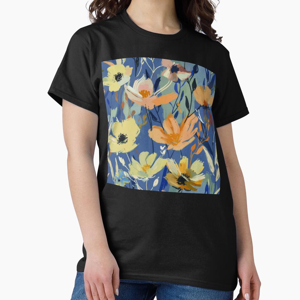 Contemporary Modern Floral Abstract Trendy Sophisticated Art by DEC02