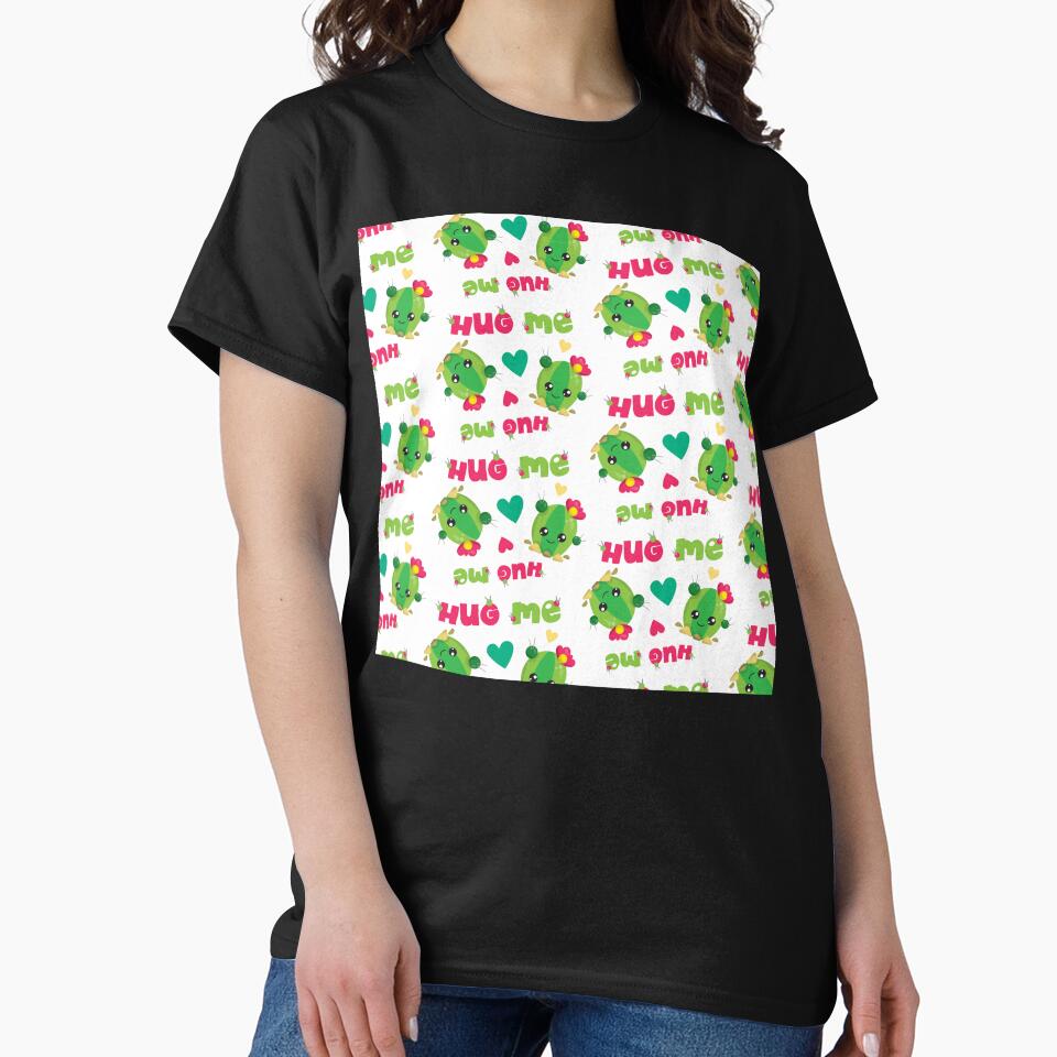 Cute Cactus Hug Me Seamless Pattern iPhone Case by FestivityFinds