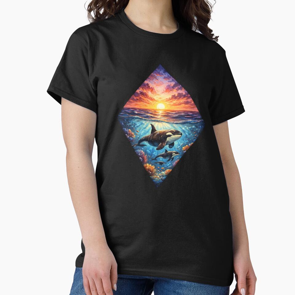 Orca Sunset Artwork by Planetporridge