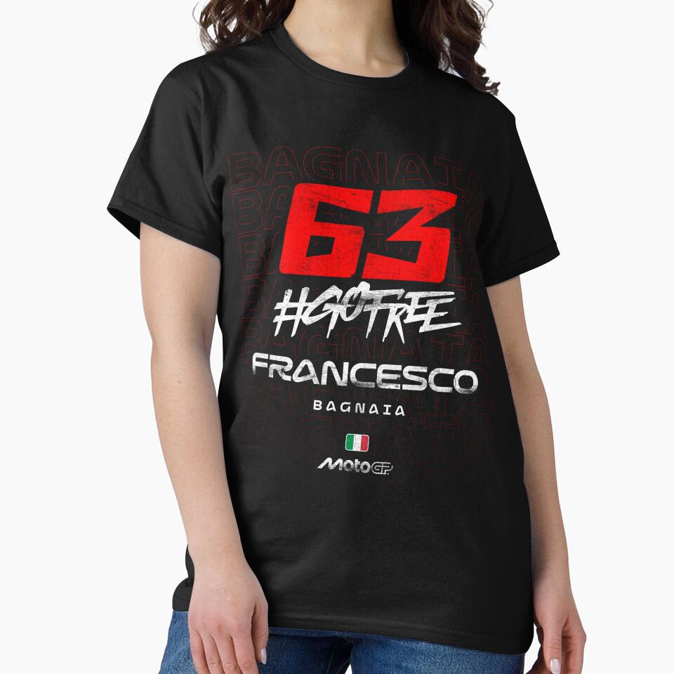 Francesco Bagnaia Number 63 Italy MotoGP Ducati Lenovo Team GOFREE by Stotee