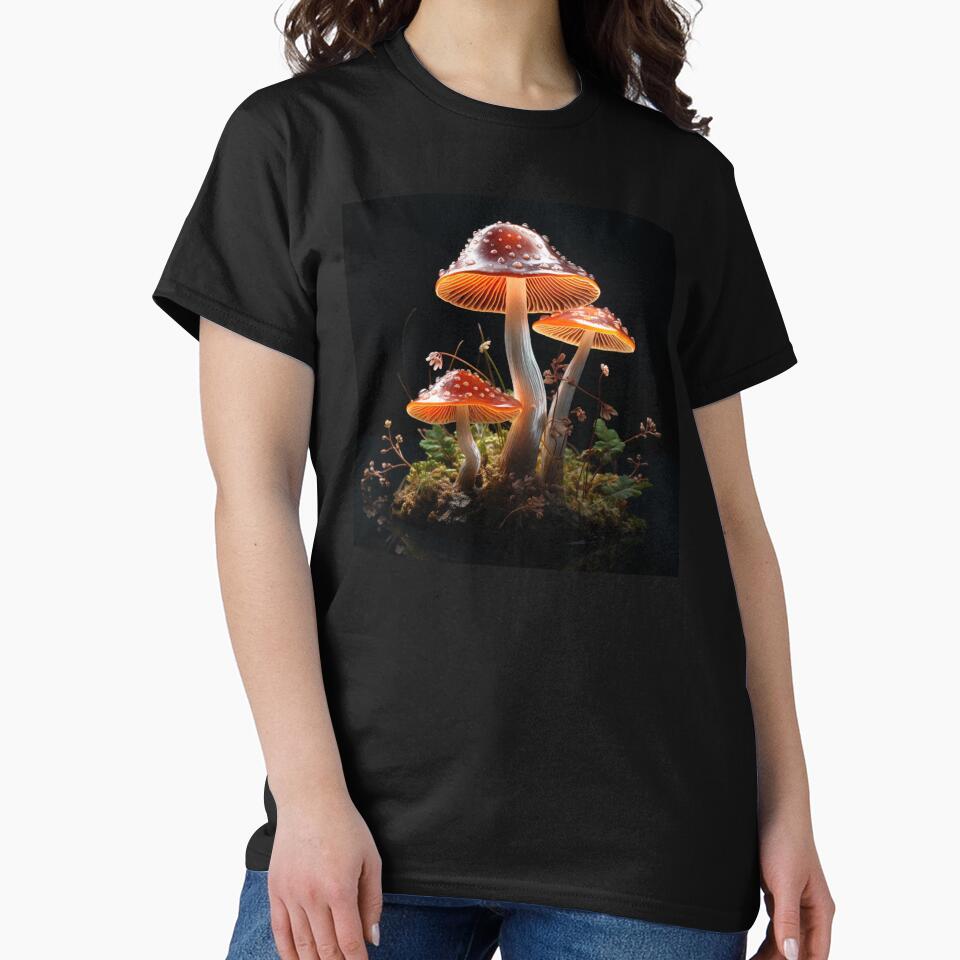 Psychedelic whimsical magic red mushroom by OliveAndSnow
