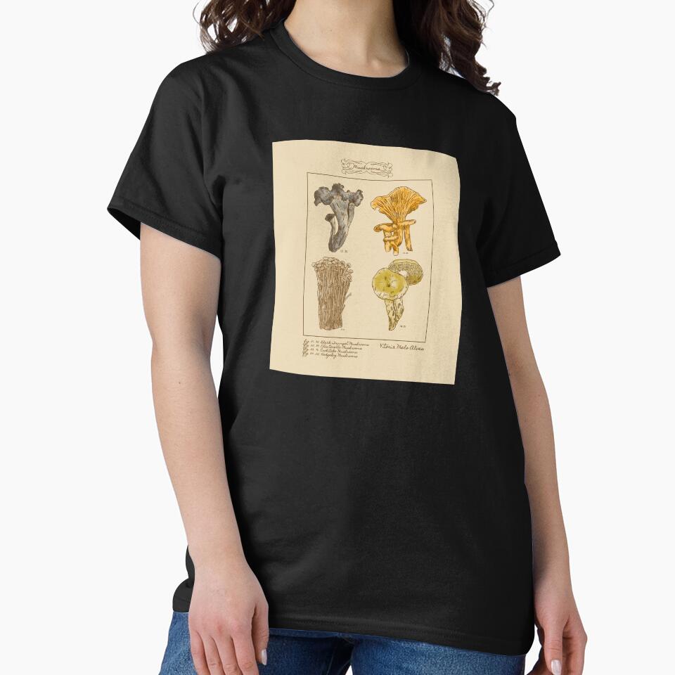 Mushroom Botanical Illustration - Vintage Kitchen Art by Fruitsome