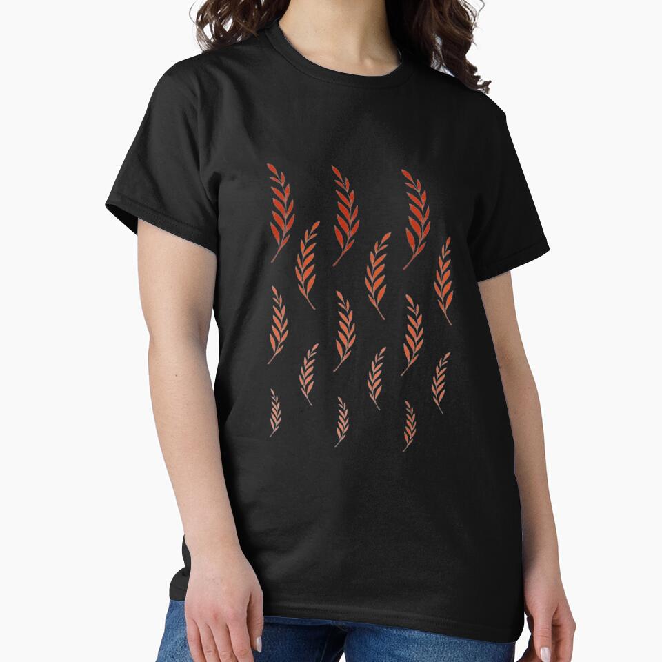 Red Leaves Pattern, Red Leaf Set, Leaf Motif, Vibrant Gradient Leaves by Art Shimmers