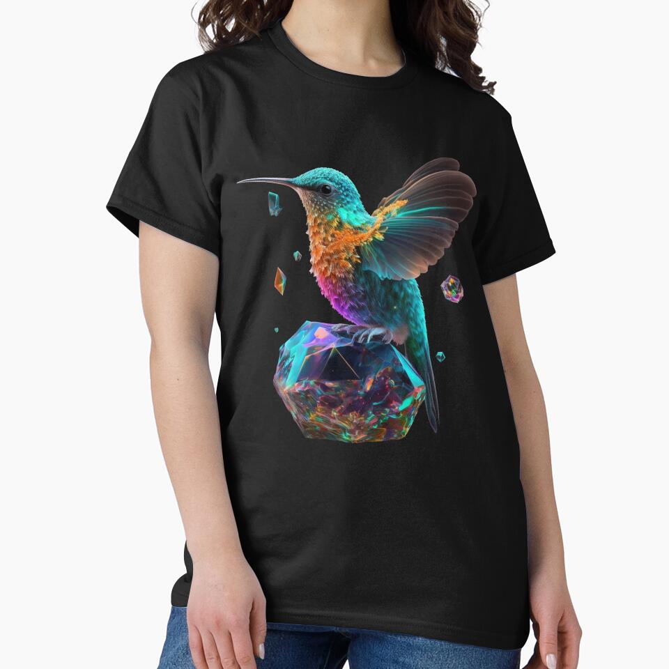 Psychedelic Hummingbird and Space Crystals by SCHummingbirds