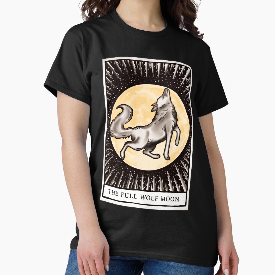 The Full Wolf Moon Tarot Card by CattGDesigns