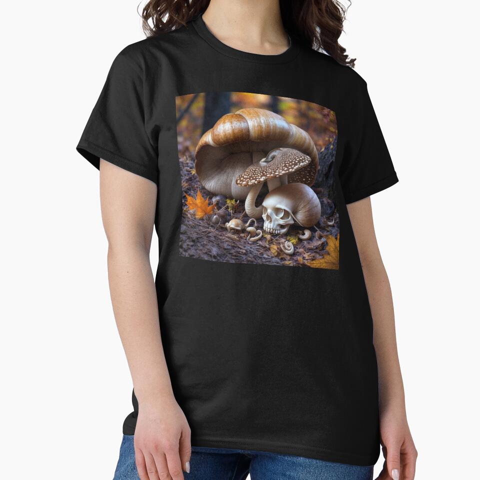 Skull with mushroom" cut funny mushroom in form of skull by Obinne