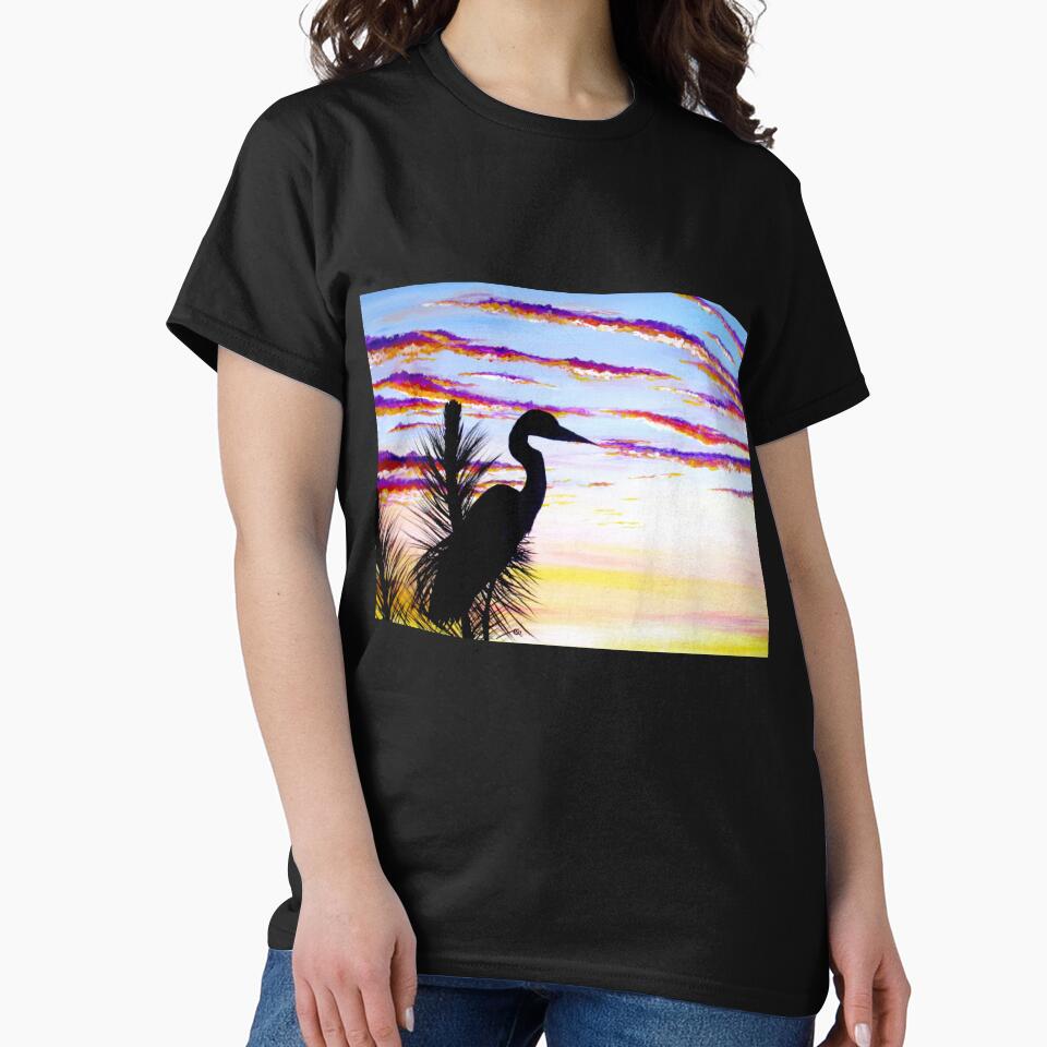 Heron Sunset by PaintedbyCarol
