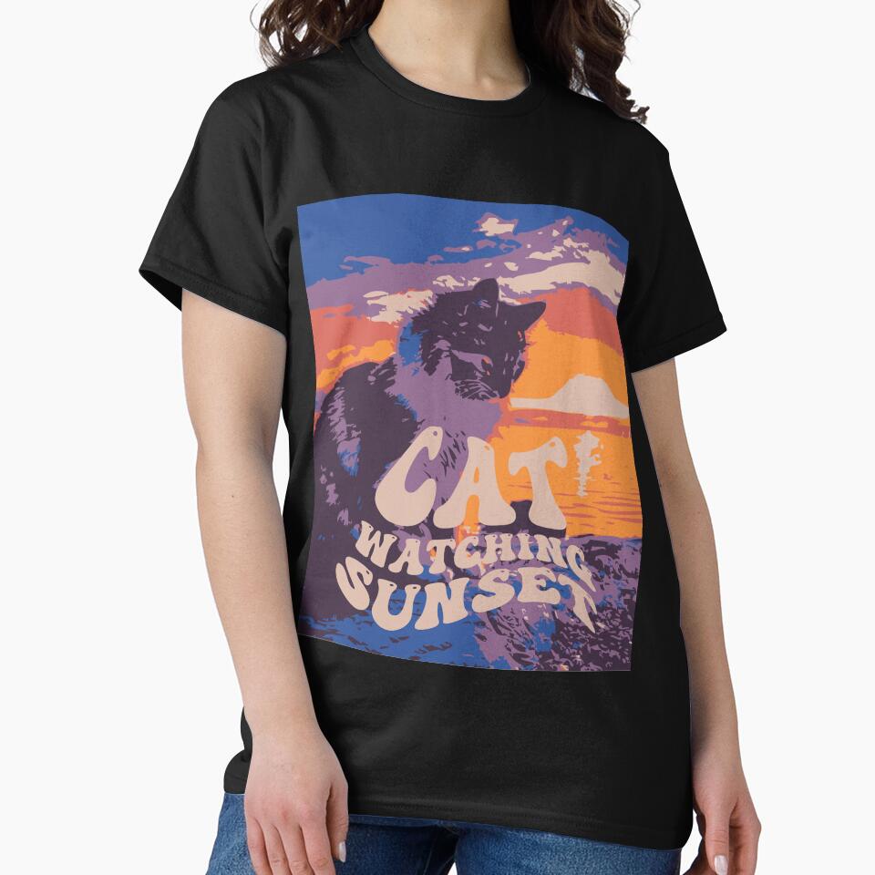 Cat Watching Sunset:- Cat Looking at Sunset by typoinspired
