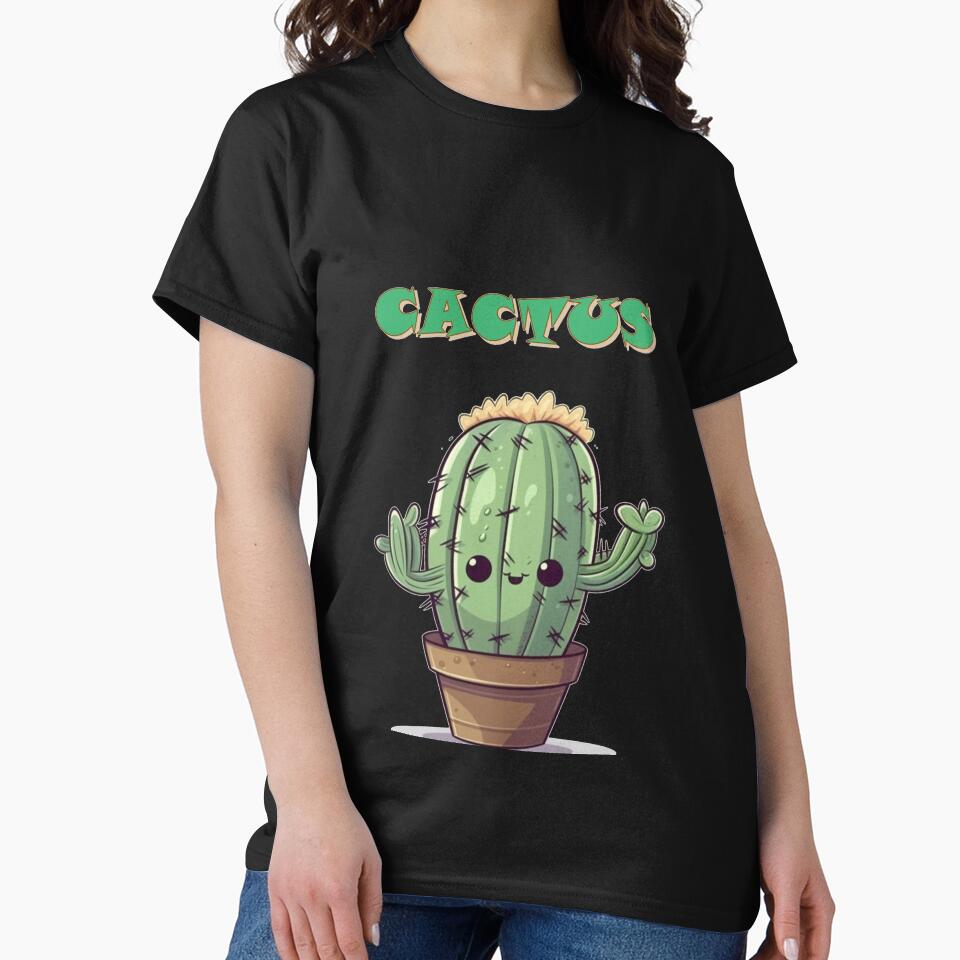 Happy Kawaii Cactus with Text "Cactus" by KawaiiArtStyle