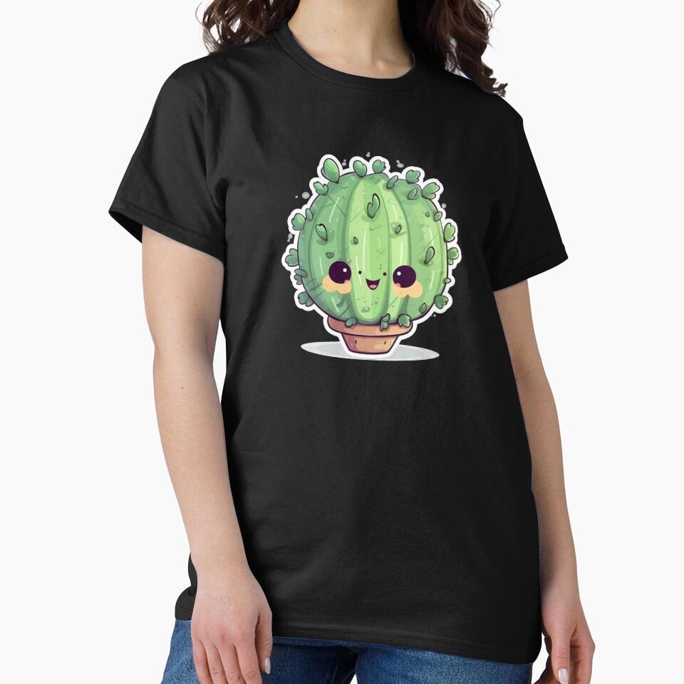 Happy Chibi Round Cactus by KawaiiArtStyle