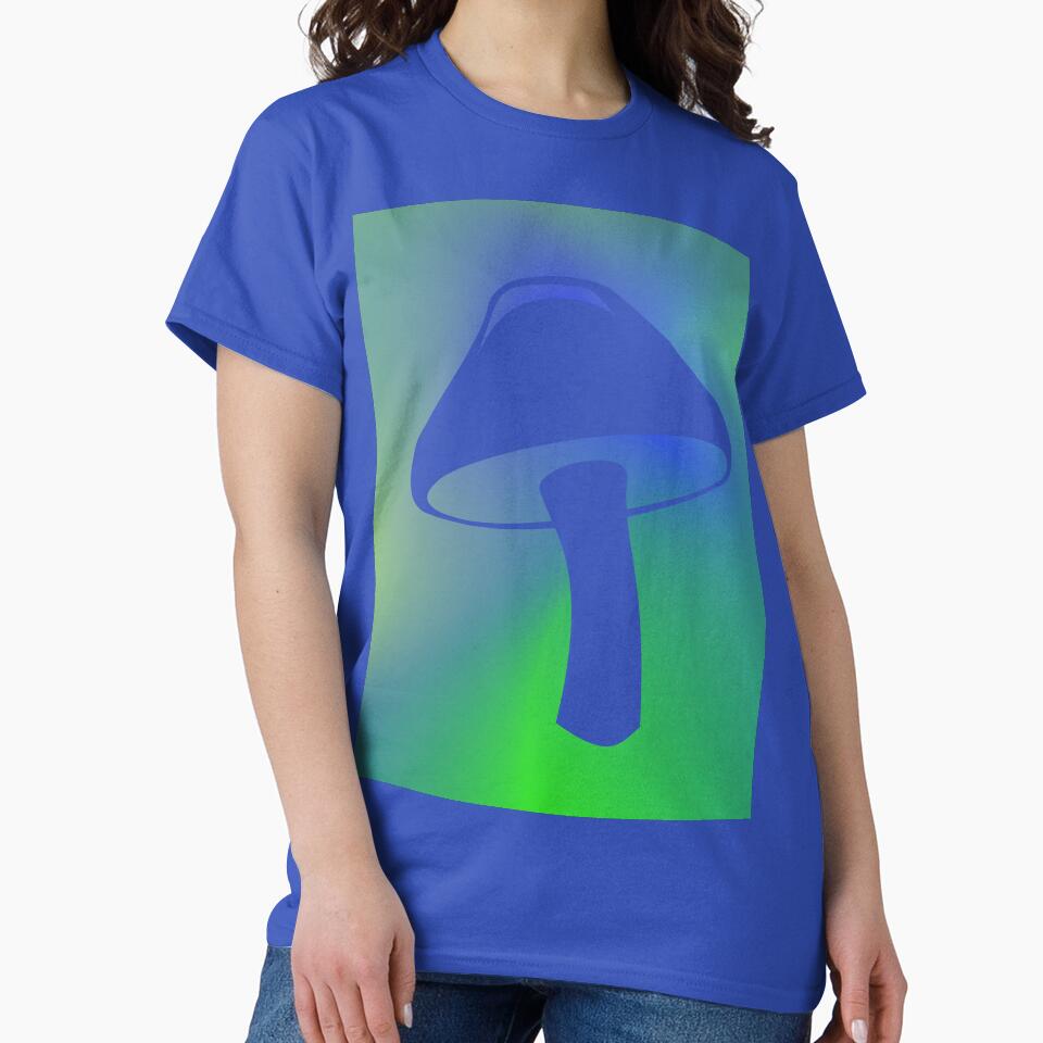 Colored Mushroom with Blue Background by Risa-C