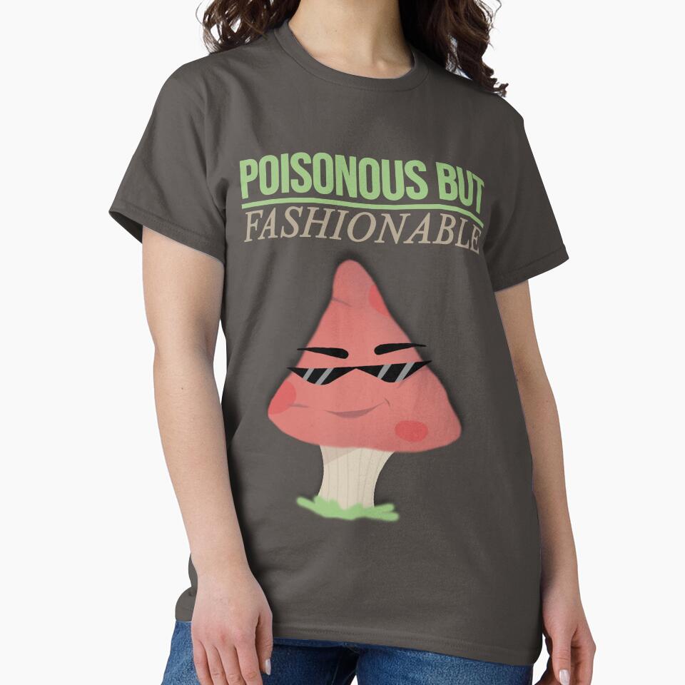 Poisonous but Fashionable – Funny Toxic Mushroom Cartoon Design by Otaga