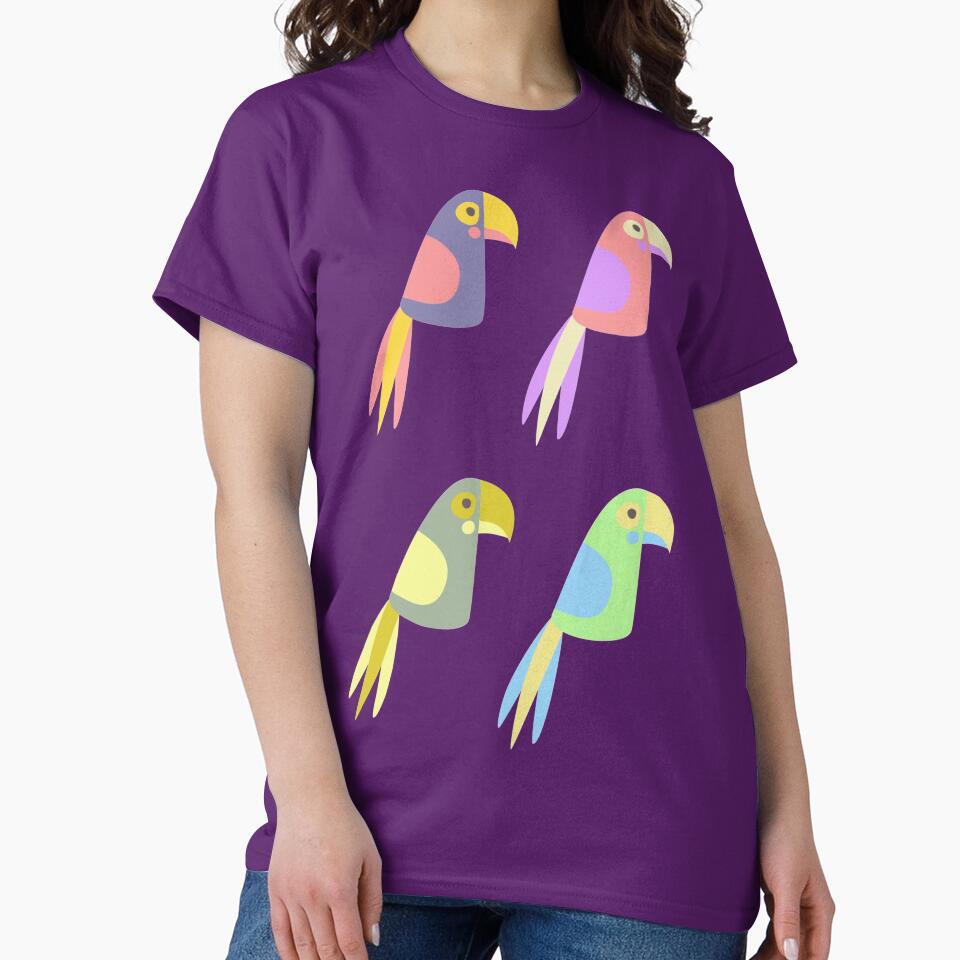 Colorful tropical parrot pattern by TheWaterBirds