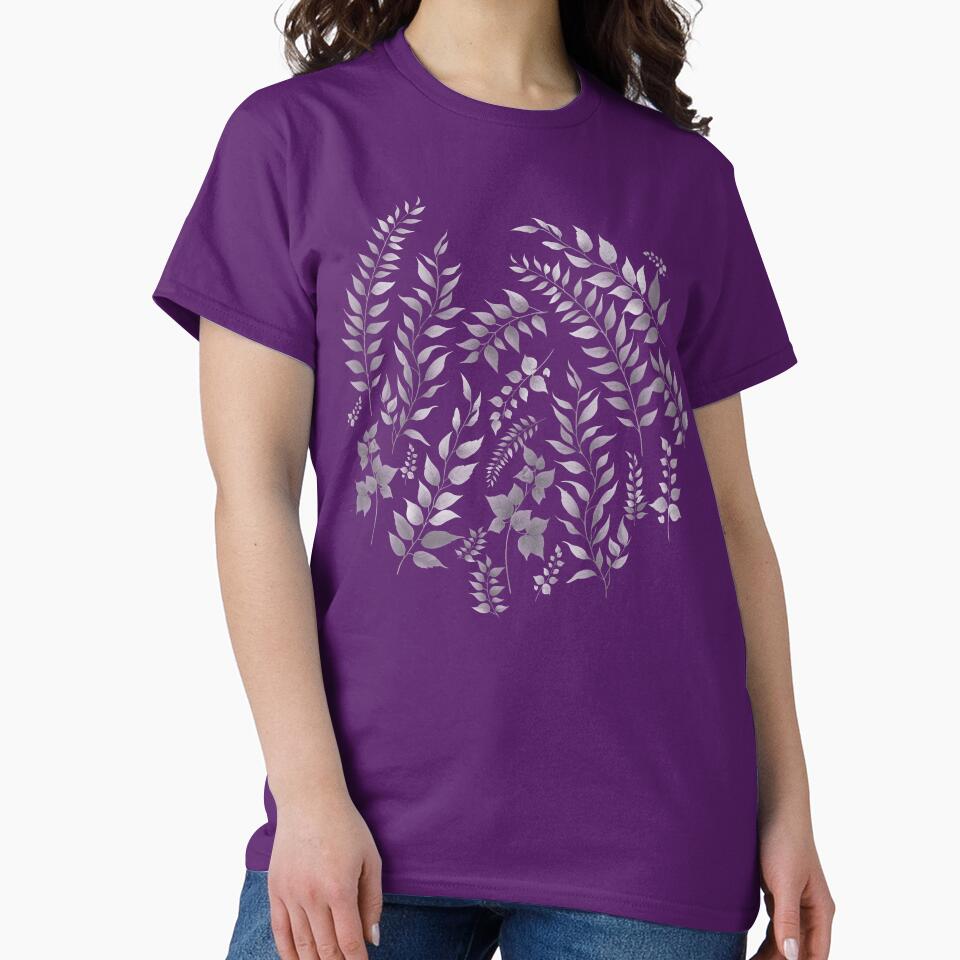 Greenery Botanical Print Lavender Purple by SilverPegasus