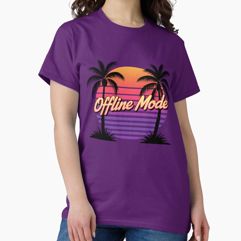 Offline Mode – Retro Sunset Chill Aesthetic by Orbit Ink