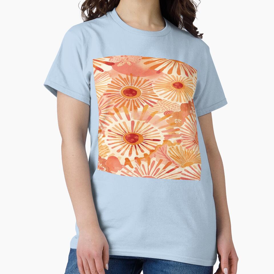 Sun Pattern iPhone Case with Warm Pastel Ray by mari0n980