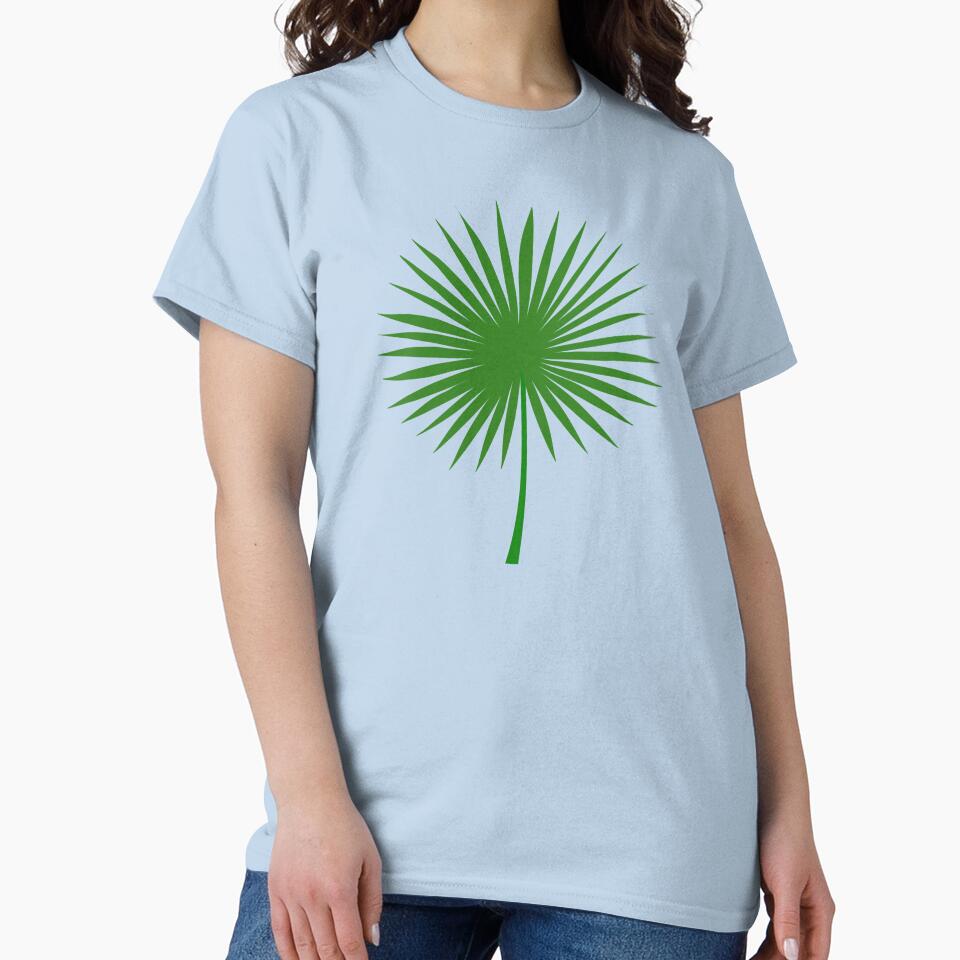 Green Fan Palm Leaf by zibziby