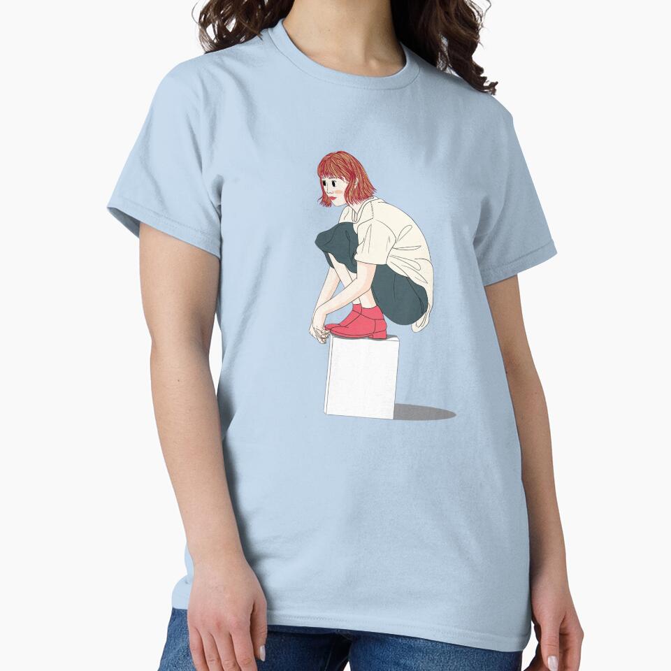 White Shirt Squatting On White Cube by VesperaVoid