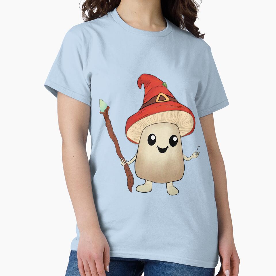 Cute Mushroom Mage Animated Character Illustration by VibeFae