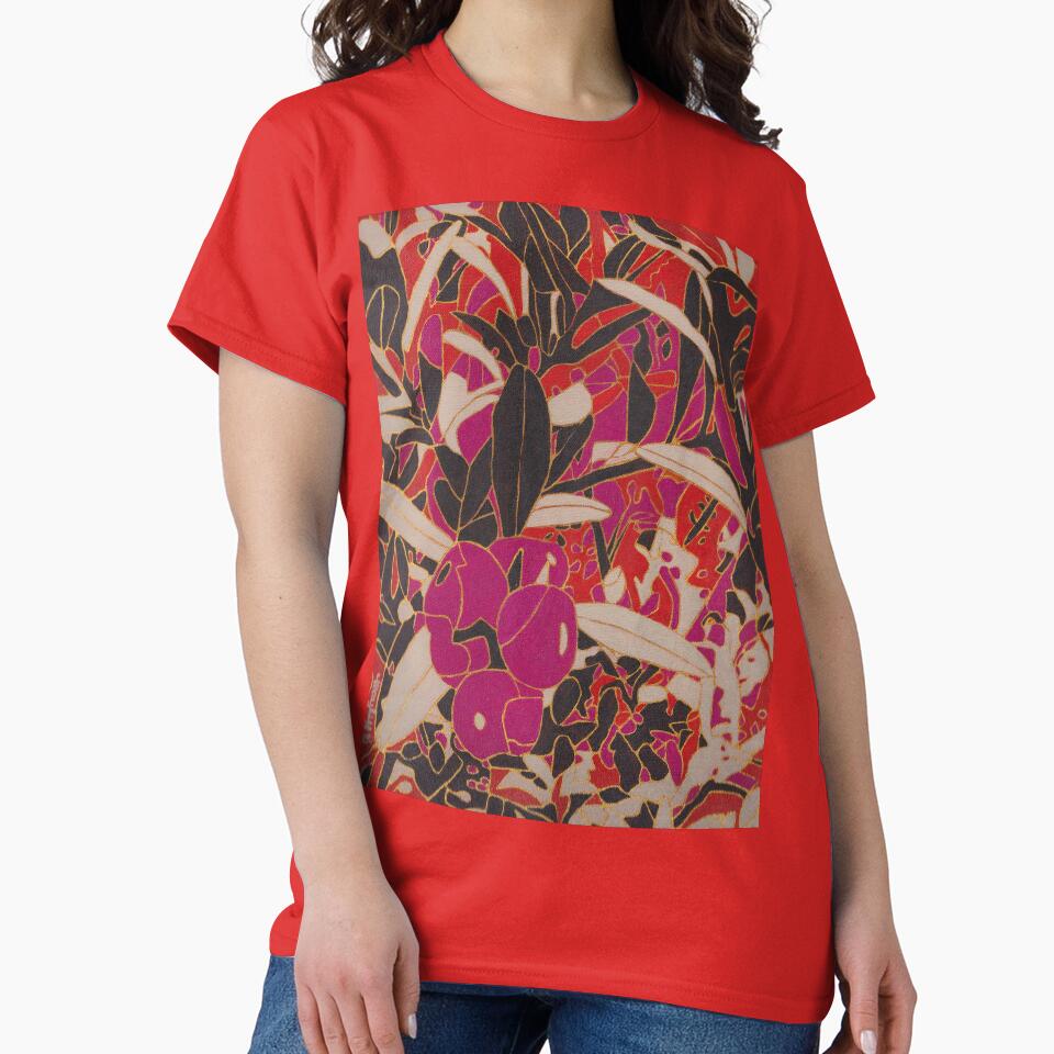 Abstract Lilly Pilly – Bold Australian Native Orange Pink by hayleygpaints