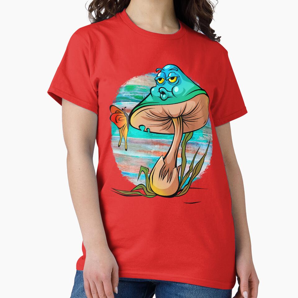 stranger mushroom classic tshirt by anandsiva2703