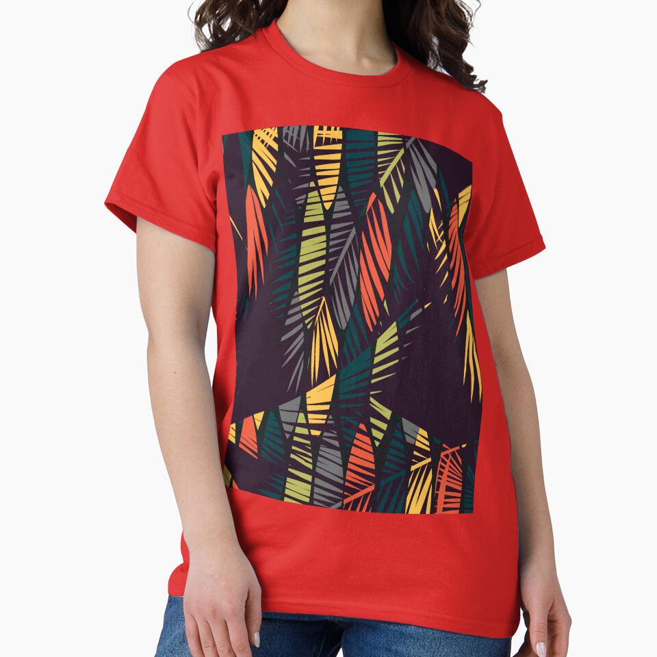 African Tropical Vibe Leafy Pattern by urban-color