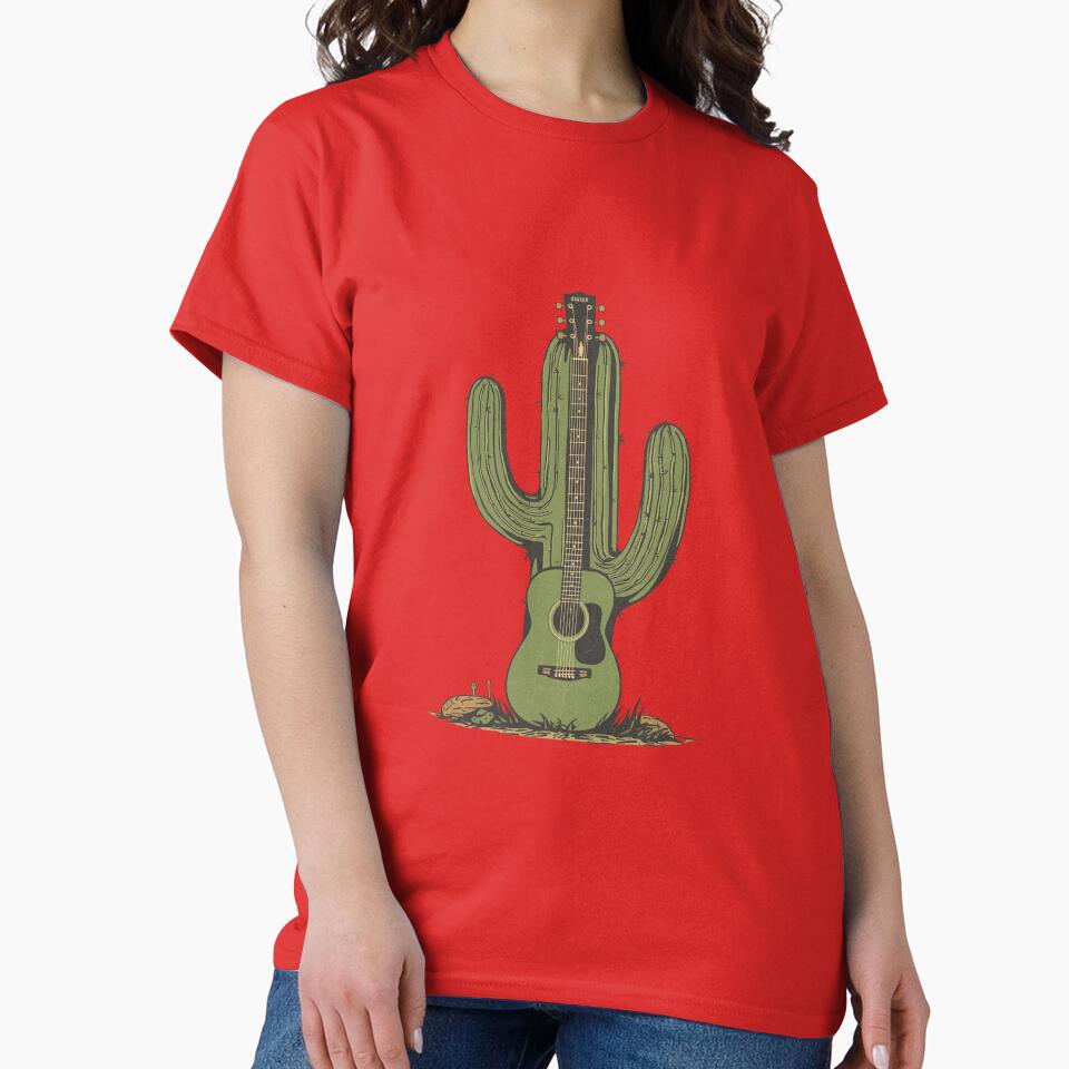 Cactus acoustic guitar vintage desert style by StormArte