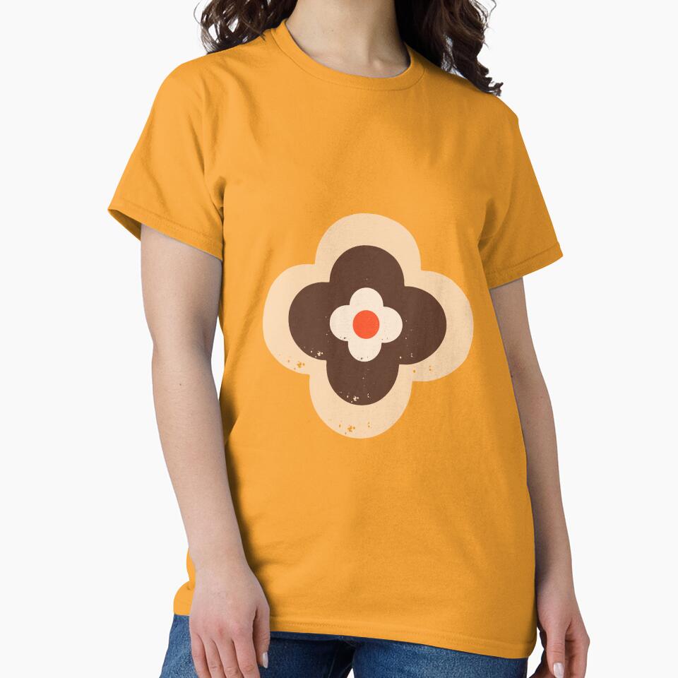 Mod Retro Daisy Marigold - Mid Century Floral by susycosta