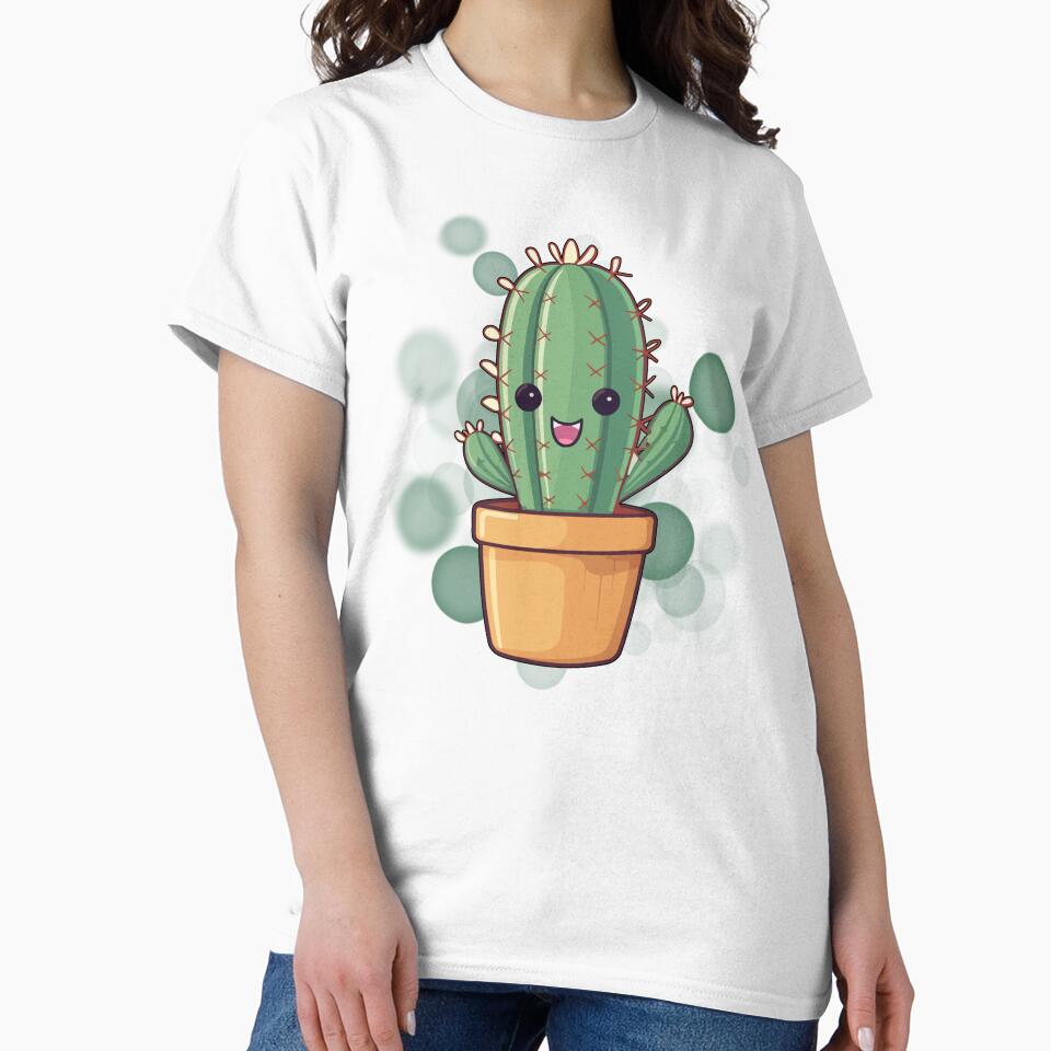 Smiling Potted Cactus – Cute Happy Plant Illustration by iamKRUK