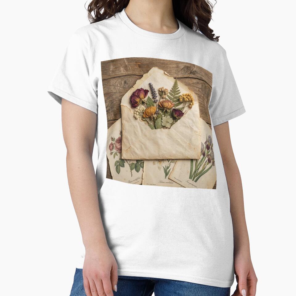 Dried Flowers and Botanical Prints on Desk by Tridentulus