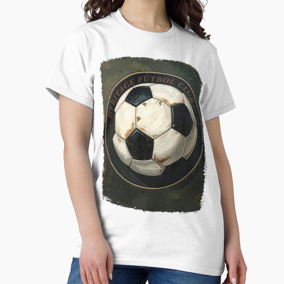 Heritage futbol club vintage soccer ball emblem painted distressed badge retro football crest art by icemanphotos