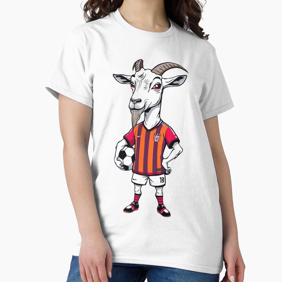Funny Soccer Goat – Football Mascot Cartoon | Goat Player Sports Design by Pigmentra