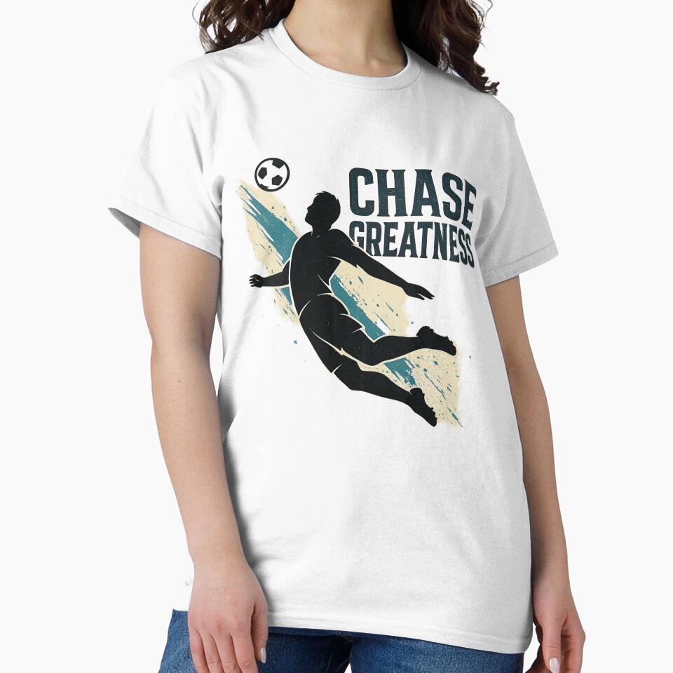 Chase Greatness – Dynamic Soccer Kick Art by JenniferCreaArte