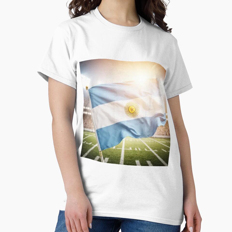 Argentina Flag 3D Football Design – Supporters Argentina by artsdesignpro