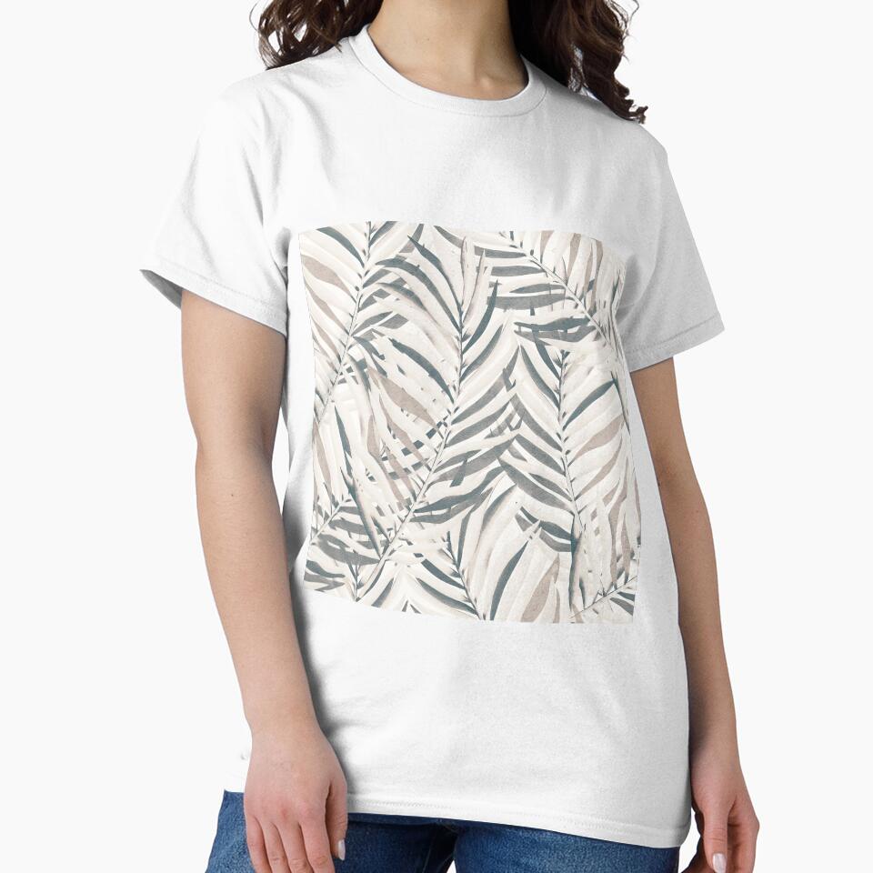 Neutral Palm Leaves Aesthetic by NdesignTrend