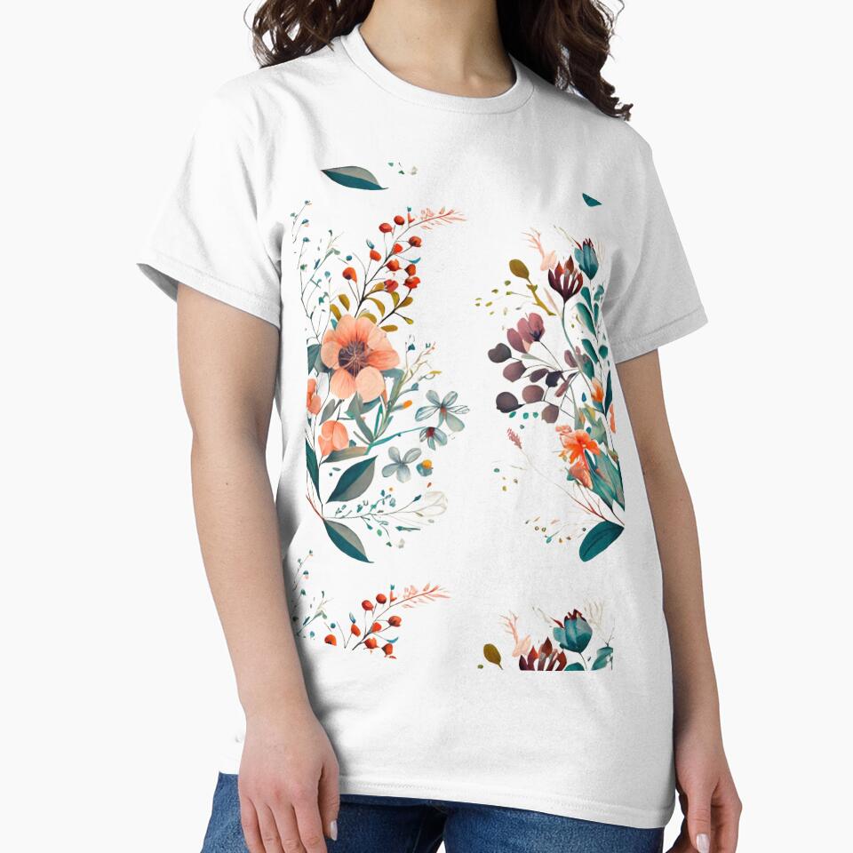 Vibrant Abstract Watercolor Botanical Flowers by crickmonster