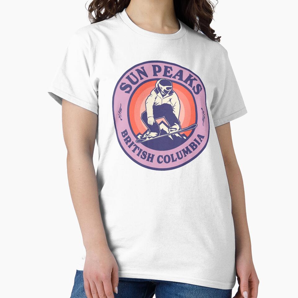 Sun Peaks BC Snowboard Retro Badge by modeoftravel